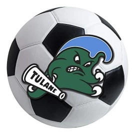 Fanmats 1053 Ncaa Tulane University Green Wave Nylon Face Soccer Ball Rug, 26, Team Color