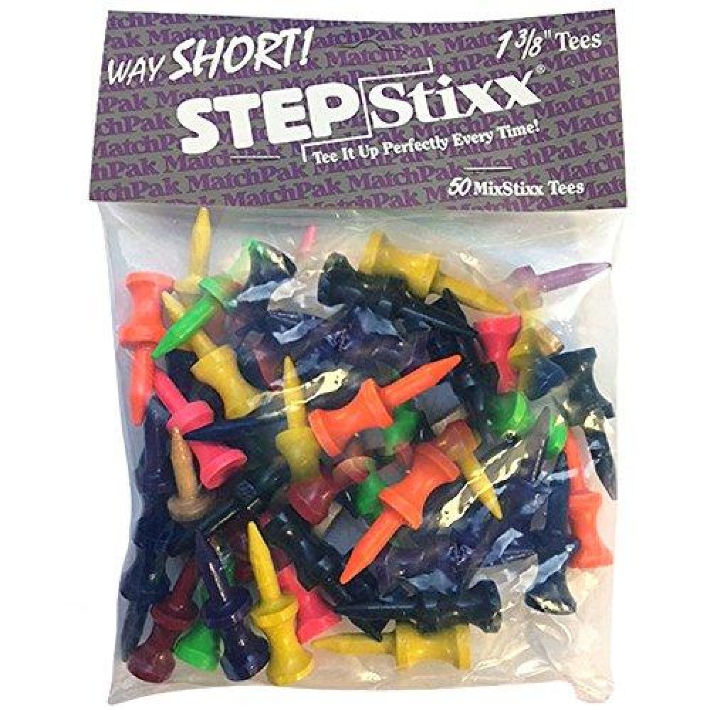 Pride Golf Tee 1-3/8 Mix Way Short Stepstixx Golf Tee (50 Count)