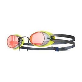 Tyr Socket Rockets 2.0 Mirrored Goggles, Red Fluorescent Yellow, One Size