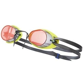 Tyr Socket Rockets 2.0 Mirrored Goggles, Red Fluorescent Yellow, One Size