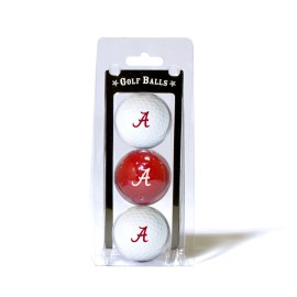 Team Golf NCAA Alabama Crimson Tide Regulation Size Golf Balls, 3 Pack, Full Color Durable Team Imprint
