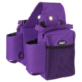 Tough 1 Nylon Water Bottle/Gear Carrier Saddle Bag, Purple