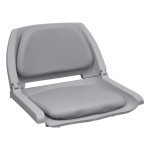 Wise 8WD139LS-717 Molded Fishing Boat Seat with Marine Grade Cushion Pads, Grey Shell, Grey Cushion