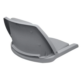 Wise 8WD139LS-717 Molded Fishing Boat Seat with Marine Grade Cushion Pads, Grey Shell, Grey Cushion