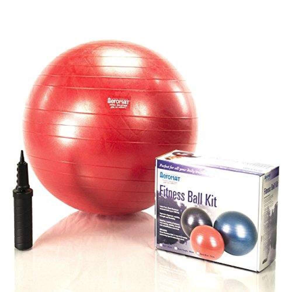 Aeromat Fitness Ball Kit Color/Size: Red / 21.65 Diameter
