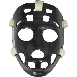MyLec Pro Goalie Mask, Lightweight & Durable Youth Hockey Mask, High-Impact Plastic, Hockey Helmet with Ventilation Holes & Adjustable Elastic Straps, Secure Fit, Modern Hockey Gifts (Black, Small)