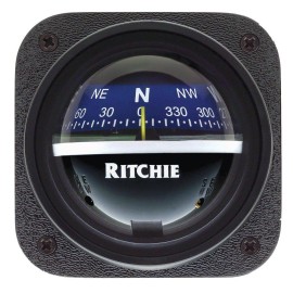 Ritchie Compass V-537B Explorer Compass - Bulkhead Mount - Blue Dial