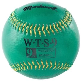 Markwort Synthetic Cover Weighted Baseball, Green, 9 oz