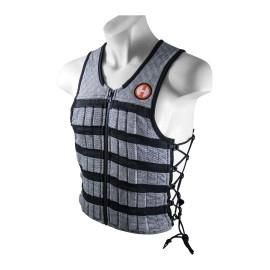 Hyperwear Hyper Vest PRO Unisex 10-Pound Adjustable Weighted Vest for Fitness Workouts, Large, Black/Silver