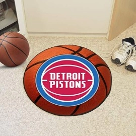 Fanmats - 10214 Nba Detroit Pistons Nylon Face Basketball Rug, 26 Diameter