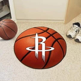 Fanmats Nba Houston Rockets Nylon Face Basketball Rug, Team Color, 26 Diameter, 10212