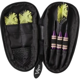 Viper Spinning Bee Soft Tip Darts with Casemaster Storage/Travel Case, Purple, 16 Grams