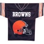 NFL Cleveland Browns Jersey Banner (34-by-30-Inch/2-Sided)