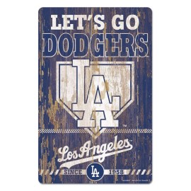 MLB Los Angeles Dodgers 11-By-17-Inch Killen Print Wood Sign