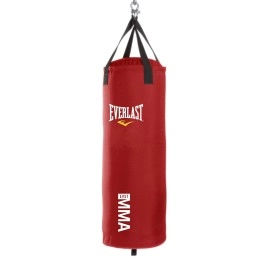 Everlast 70-Pound MMA Poly Canvas Heavy Bag (Red)