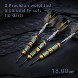 Viper Wizard Soft Tip Darts with Storage/Travel Case, Blue Rings, 18 Grams