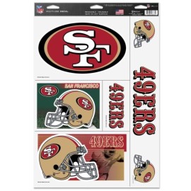 NFL San Francisco 49ers 11x17 Multi Use Decal, One Size, Team Color