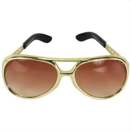 elope Elvis Basic Gold Adult Costume Sunglasses