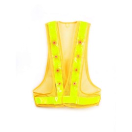 Maxsa 20026XL Light-Up Yellow Reflective Safety Vest with 16 Super Bright LED Lights, Extra Large