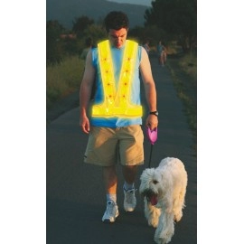 Maxsa 20026XL Light-Up Yellow Reflective Safety Vest with 16 Super Bright LED Lights, Extra Large