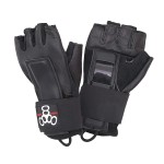 Triple Eight Hired Hands Skateboarding Wrist Guard Gloves, Small, Black