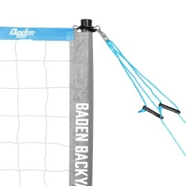 Baden Champions Volleyball Net Set with Volleyball Bag, Adjustable Poles, Volleyball Ball & Pump, and Boundary Lines - Portable Volleyball Net for Backyard or Outdoor Activities for Men, Women & Kids