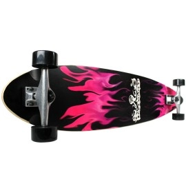 Krown Purple Flame Complete Longboard Skateboard