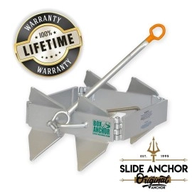 Slide Anchor The Original Box Anchor Large Box Anchor 25lbs/ Hot Dip Galvanized/Boats to 35ft/ Storage Bag Included