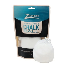 Z Athletic Gym Chalk Ball For Rock Climbing, Gymnastics, And Weightlifting, 2Oz Refillable Ball