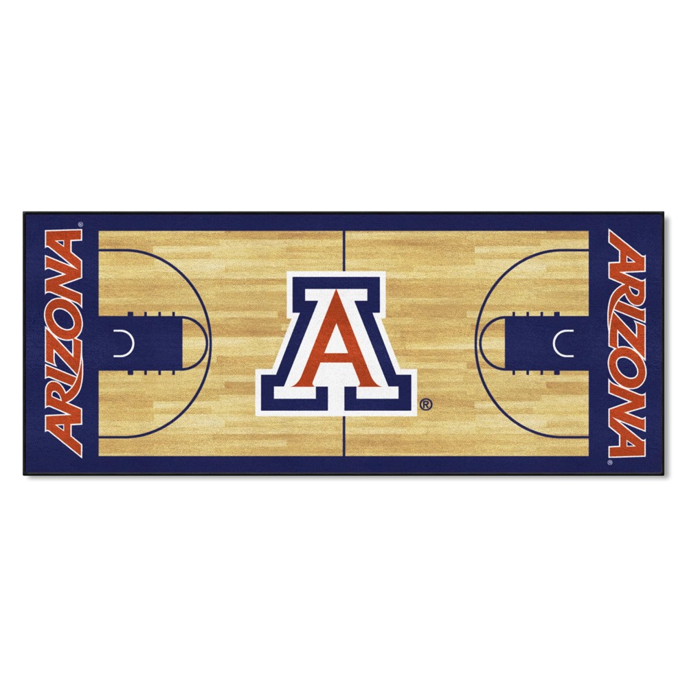 FANMATS 8174 Arizona Wildcats Basketball Court Runner Rug - 30in. x 72in. | Sports Fan Area Rug