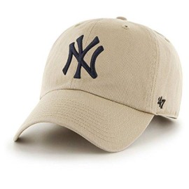Mlb New York Yankees Mens 47 Brand Clean Up Cap, Khaki, One-Size