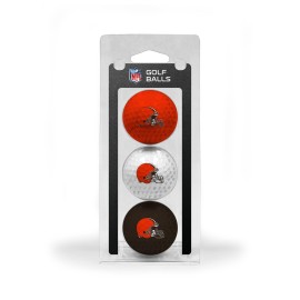 Team Golf NFL Cleveland Browns Regulation Size Golf Balls, 3 Pack, Full Color Durable Team Imprint (item color may vary)
