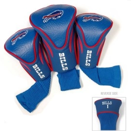 Team Golf NFL Buffalo Bills Contour Golf Club Headcovers (3 Count), Numbered 1, 3, & X, Fits Oversized Drivers, Utility, Rescue & Fairway Clubs, Velour lined for Extra Club Protection, Multi Team Colors