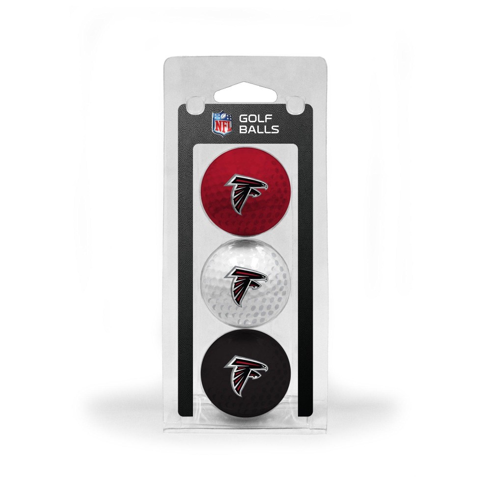 Team Golf NFL Atlanta Falcons Regulation Size Golf Balls, 3 Pack, Full Color Durable Team Imprint,Multi Team Colors,One Size,30105
