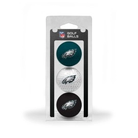 Team Golf NFL Philadelphia Eagles Regulation Size Golf Balls, 3 Pack, Full Color Durable Team Imprint