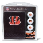 Team Golf Nfl Cincinnati Bengals Gift Set Embroidered Golf Towel, 3 Golf Balls, And 14 Golf Tees 2-34 Regulation, Tri-Fold Towel 16 X 22 100 Cotton, One Size (30620)