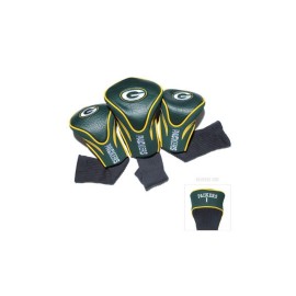 Team Golf NFL Green Bay Packers Contour Golf Club Headcovers (3 Count), Numbered 1, 3, & X, Fits Oversized Drivers, Utility, Rescue & Fairway Clubs, Velour lined for Extra Club Protection, One Size