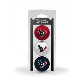 Team Golf NFL Houston Texans Regulation Size Golf Balls, 3 Pack, Full Color Durable Team Imprint,Multi Team Colors,One Size,TEG7071_03