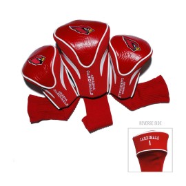 Team Golf NFL Arizona Cardinals 3 Pack Contour Fit Headcover, One Size