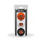 Team Golf Nfl Cincinnati Bengals Regulation Size Golf Balls, 3 Pack, Full Color Durable Team Imprint