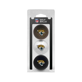 Team Golf NFL Jacksonville Jaguars Regulation Size Golf Balls, 3 Pack, Full Color Durable Team Imprint, Multi Team Colors, One Size, (TEG7073_03)