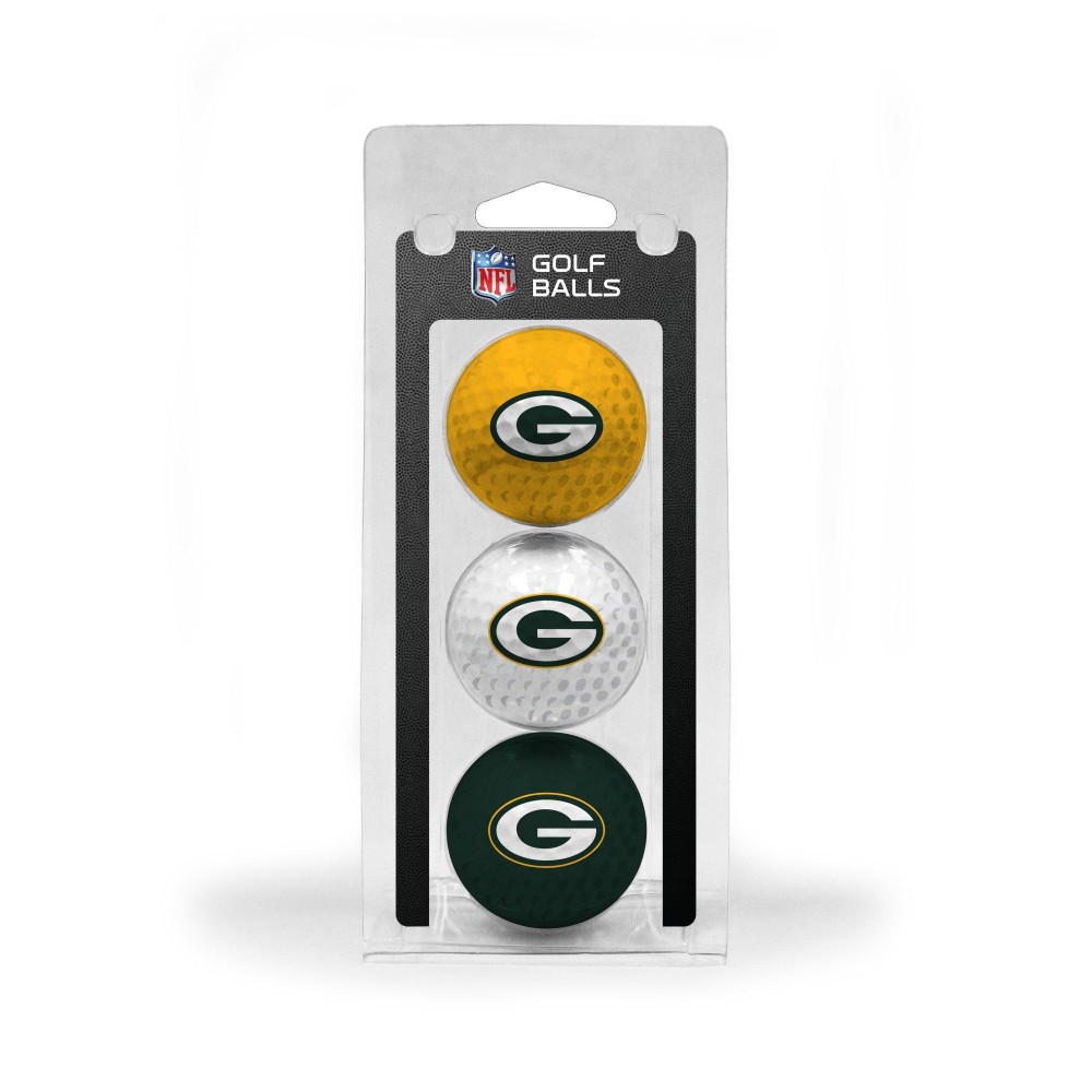 Team Golf NFL Green Bay Packers Regulation Size Golf Balls, 3 Pack, Full Color Durable Team Imprint
