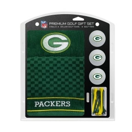Team Golf NFL Green Bay Packers Gift Set Embroidered Golf Towel, 3 Golf Balls, and 14 Golf Tees 2-3/4