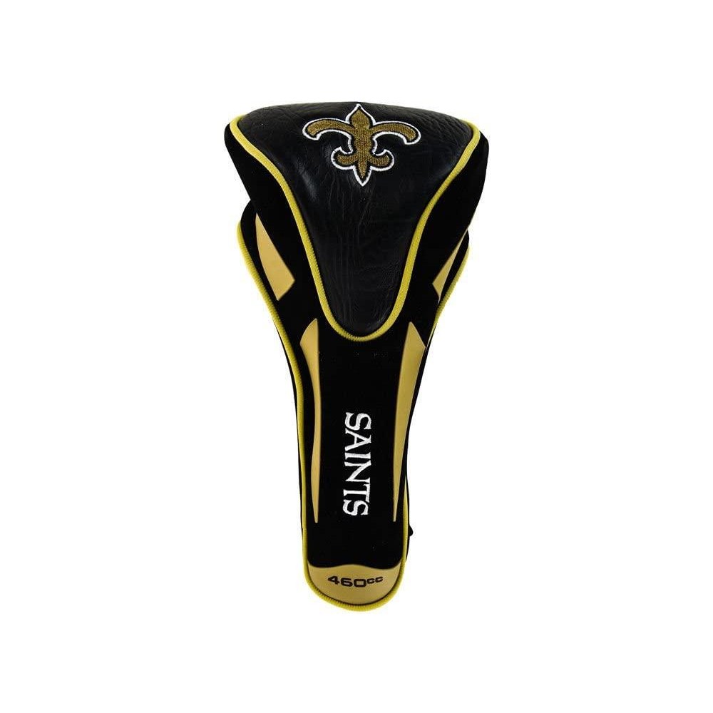 Team Golf NFL New Orleans Saints Golf Club Single Apex Driver Headcover, Fits All Oversized Clubs, Truly Sleek Design, Black (31868), One Size