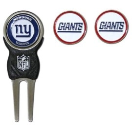 Team Golf Nfl New York Giants Divot Tool With 3 Golf Ball Markers Pack, Markers Are Removable Magnetic Double-Sided Enamel, Multi Team Color, One Size (31945)
