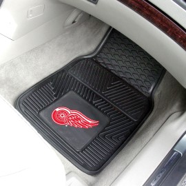 FANMATS 10380 Detroit Red Wings 2-Piece Heavy Duty Vinyl Car Mat Set, Front Row Floor Mats, All Weather Protection, Universal Fit, Deep Resevoir Design