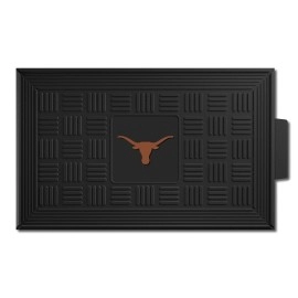 FANMATS 11386 Texas Longhorns Heavy Duty Vinyl Medallion Outdoor Door Mat - 19.5in. x 31in.