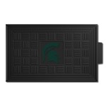 FANMATS 11394 Michigan State Spartans Heavy Duty Vinyl Medallion Outdoor Door Mat - 19.5in. x 31in.