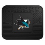 Fanmats Nhl San Jose Sharks Vinyl Utility Mat, Black, 14X17