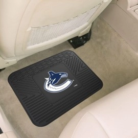 FANMATS 10785 Vancouver Canucks Back Row Utility Car Mat - 1 Piece - 14in. x 17in., All Weather Protection, Universal Fit, Molded Team Logo